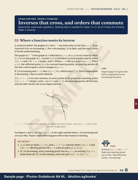 Sample page from Volume 1: Going further: a Paper 3-style investigation (Vol. 1, Ch 8)