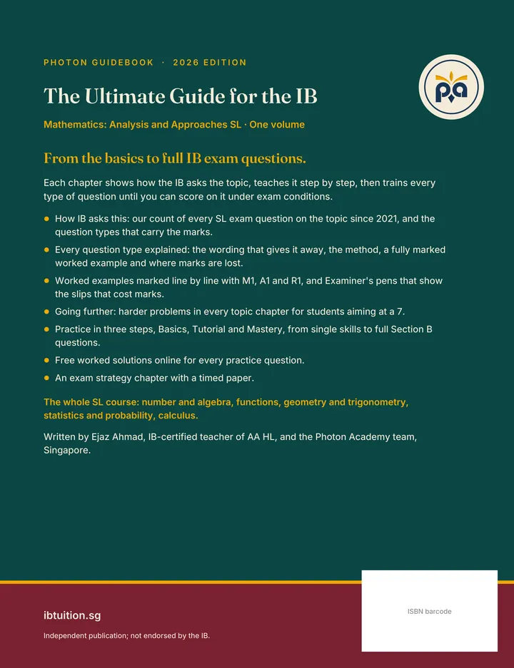 Back cover of The Ultimate Guide for the IB: Mathematics: Analysis and Approaches SL