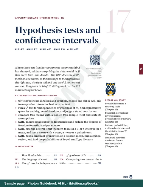 Sample page from Volume 2: Chapter opener: Hypothesis tests and confidence intervals (Ch 17)