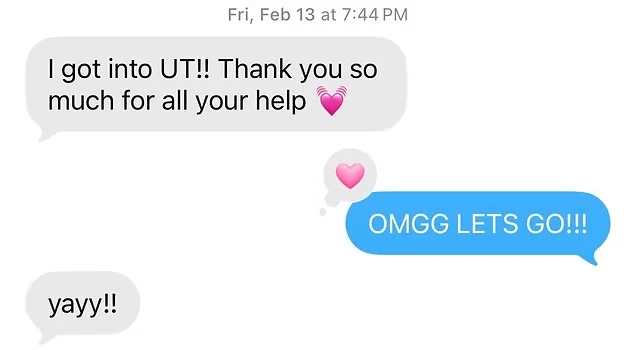 Student message: I got into Berkeley and UCLA